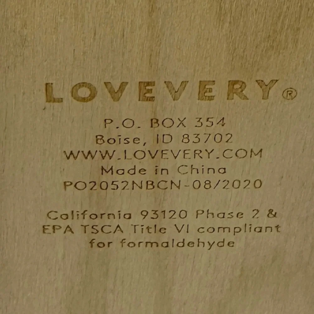 LOVEVERY Count & Slide Ring Chute Box Montessori Toddler Toy Red Natural Wood
